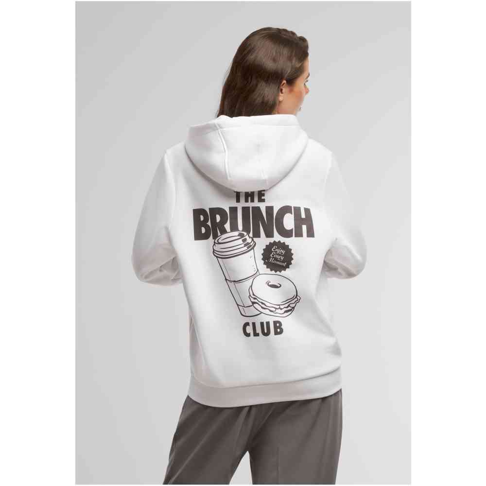 Miss Tee - The Brunch Club Fluffy Hoodie/trui - Wit